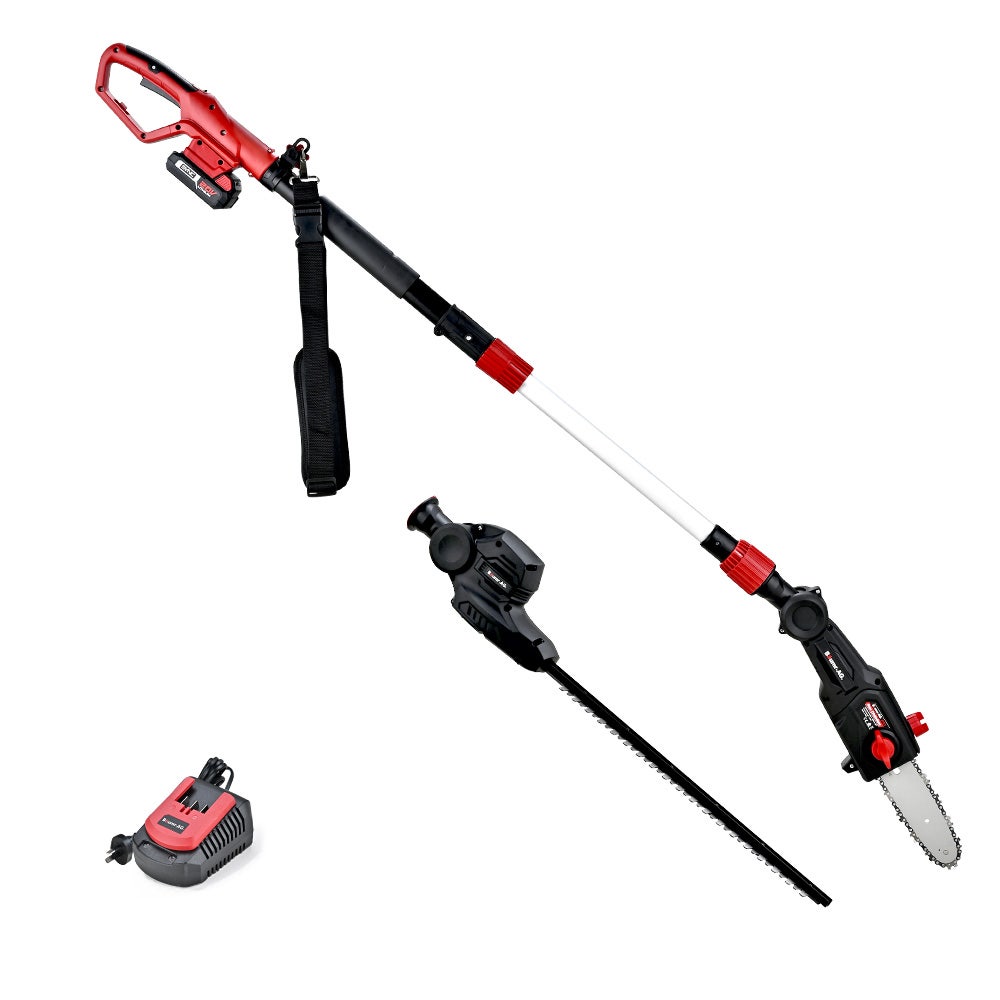 PRE-ORDER BAUMR-AG 20V SYNC Cordless Pole Saw & Hedge Trimmer Combo, 8 inch Chainsaw Pruner, Telescopic Handle, with Battery and Charger Kit