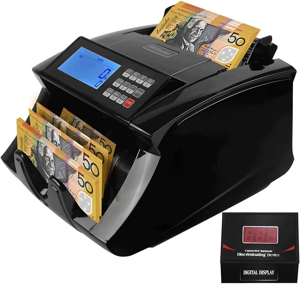 Carla Home Vikus High Speed Counterfeit Detection Australian Banknote Money Counter