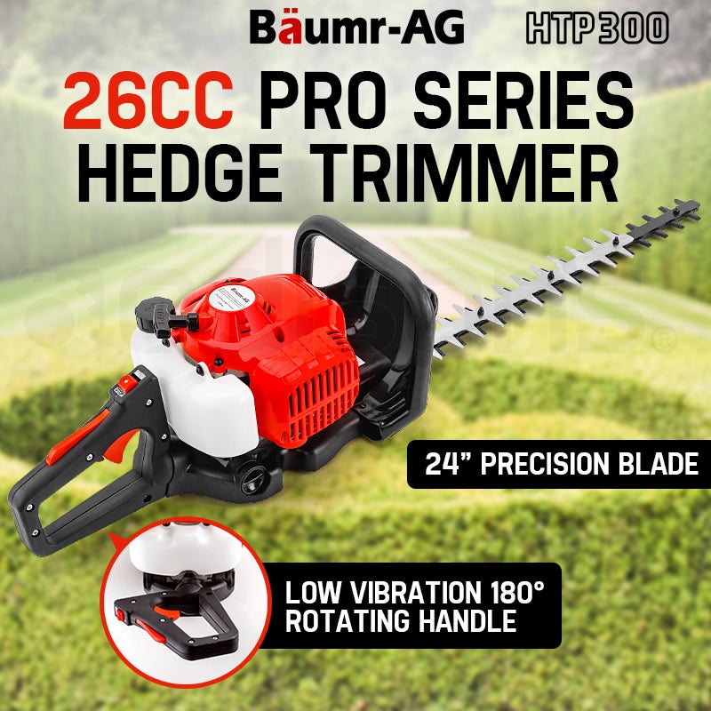 Baumr-AG 26CC Petrol Hedge Trimmer - 2-Stroke Clipper Saw Precision 24" Blade