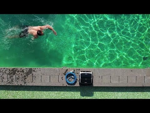 WYBOT Grampus 800 Robotic Pool Cleaner, Automatic Vacuum with Quick Clean, Wall Climbing Capability, Powerful Triple Motors, Large Filter Baskets, Ideal for Large In-Ground Pools