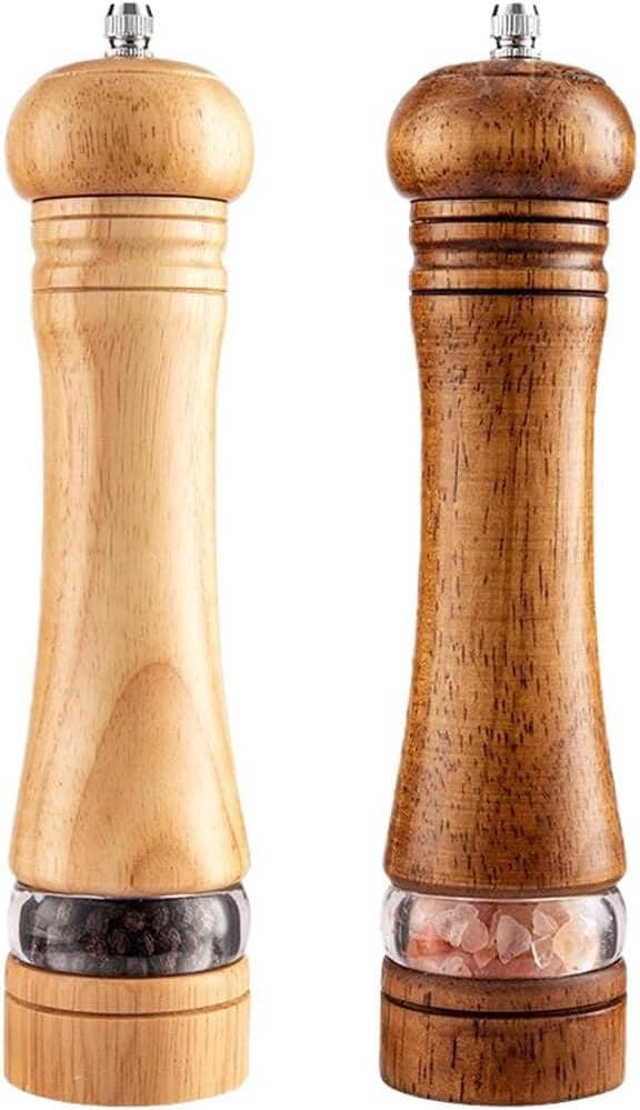 Carla Home Vikus 2Pc Premium Adjustable Ceramic Core Salt & Pepper Grinder Set