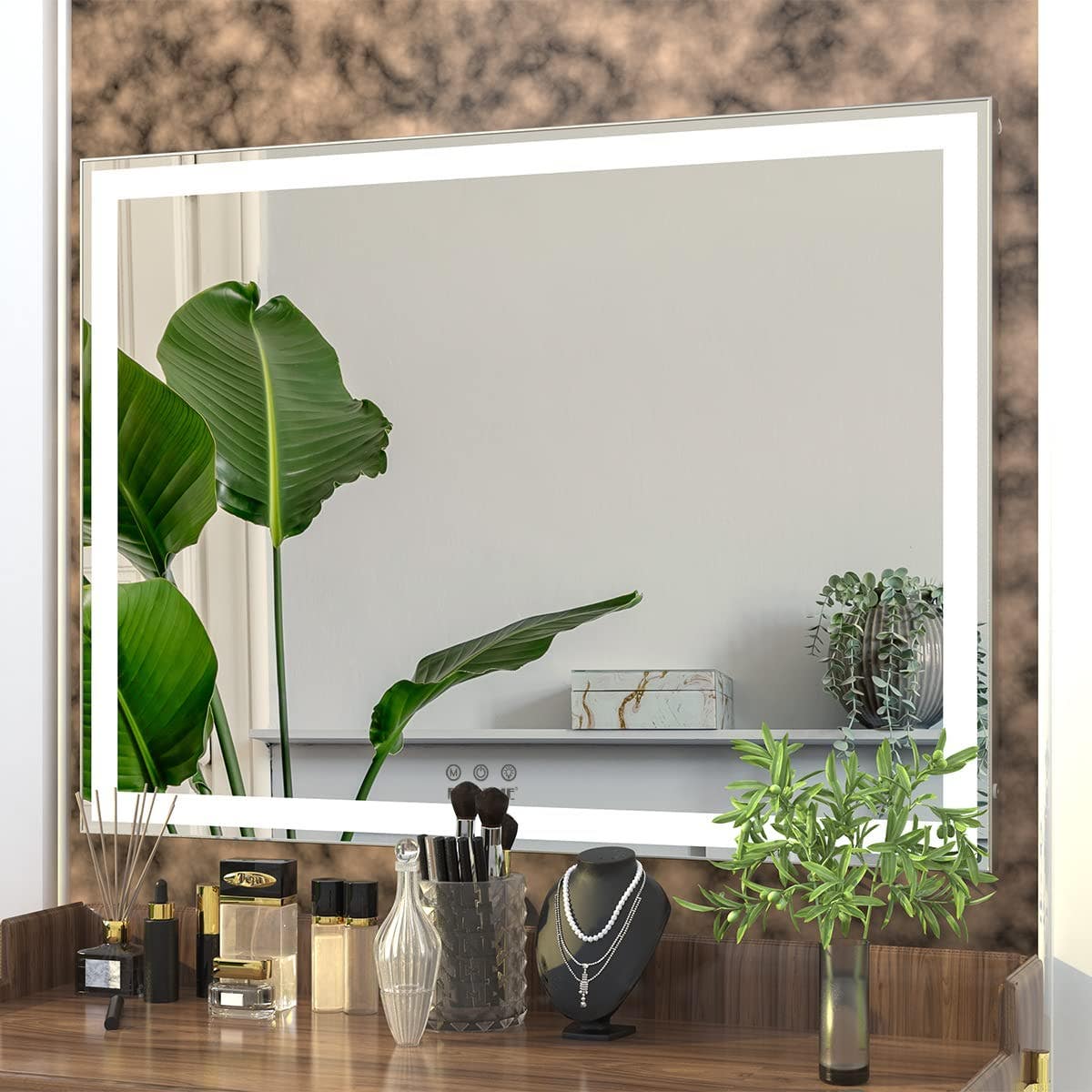 Carla Home Vikus 92 x 68cm 3-Mode Lighting & Smart Touch Control Large Hollywood Makeup Mirror