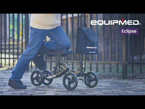 EQUIPMED Eclipse 136kg Capacity SoftRide Suspension Premium Knee Scooter - Silver