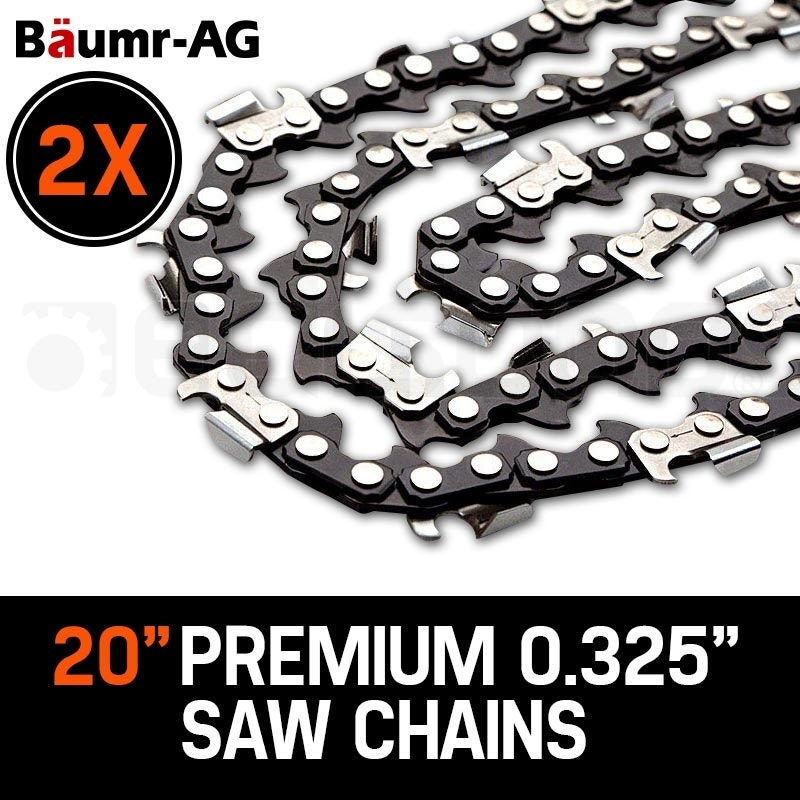 2 X 20" Baumr-AG Chainsaw Chain 20in Bar Replacement Suits 62CC 66CC Saws