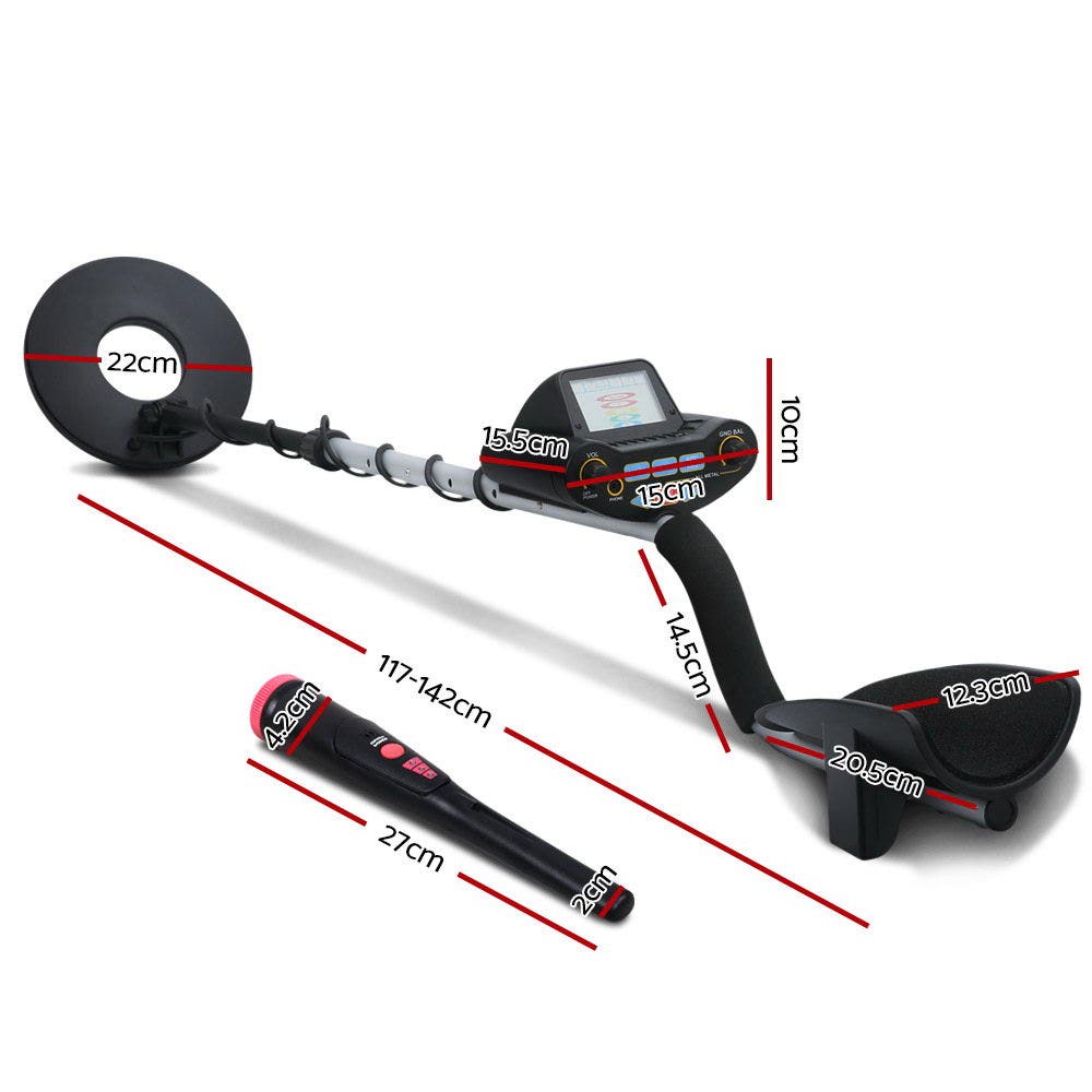 Metal Detector w/ Pinpointer Searching Treasure Gold Digger Hunter 250mm