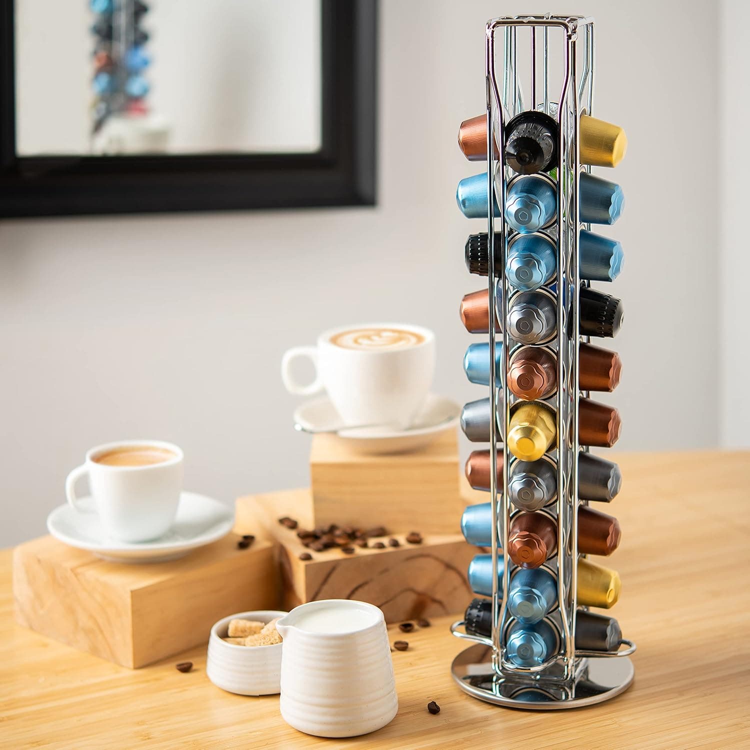 CARLA HOME 40 Pod Nespresso Compatible Coffee Pod Storage Stand - Metal