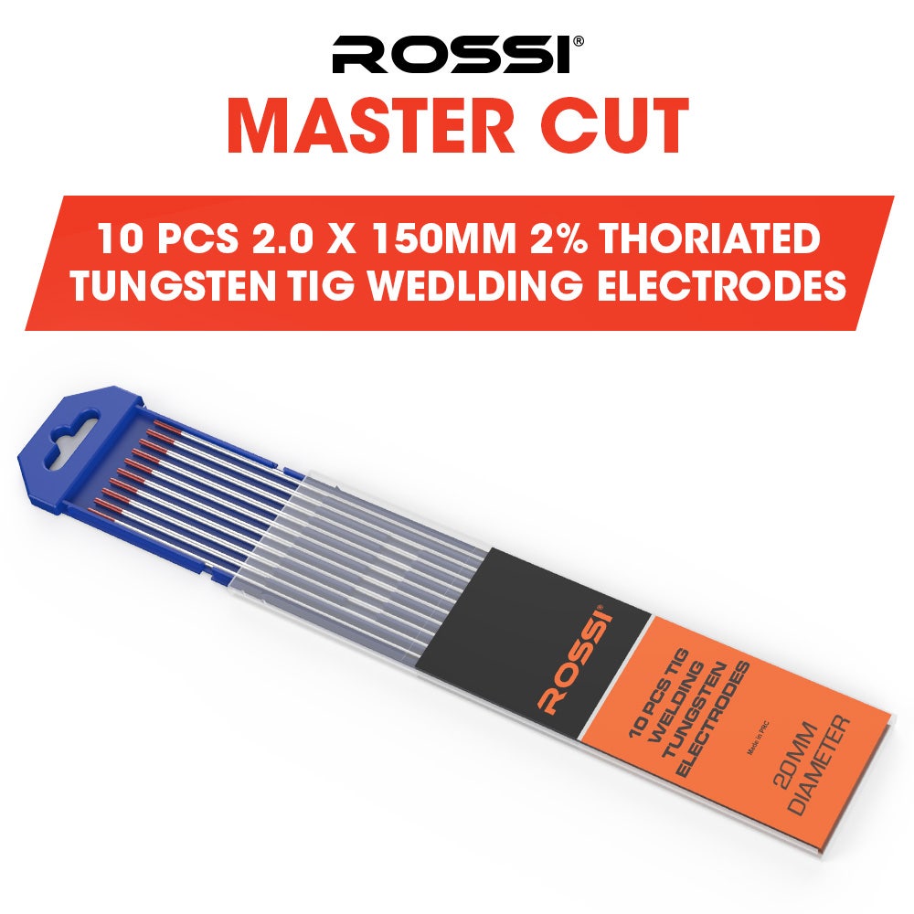 ROSSI 10pc 2.0mm x 150mm TIG Welding Tungsten Electrodes , for Copper Alloy, Nickel Alloy, Titanium Alloy, Stainless Steel