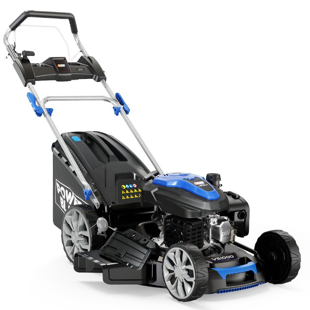 POWERBLADE 22" 224cc Self-Propelled Lawn Mower, Electric Start, 7 Height, Steel Deck, Deck Wash Port, OHV 4-Stroke Petrol - VS1000