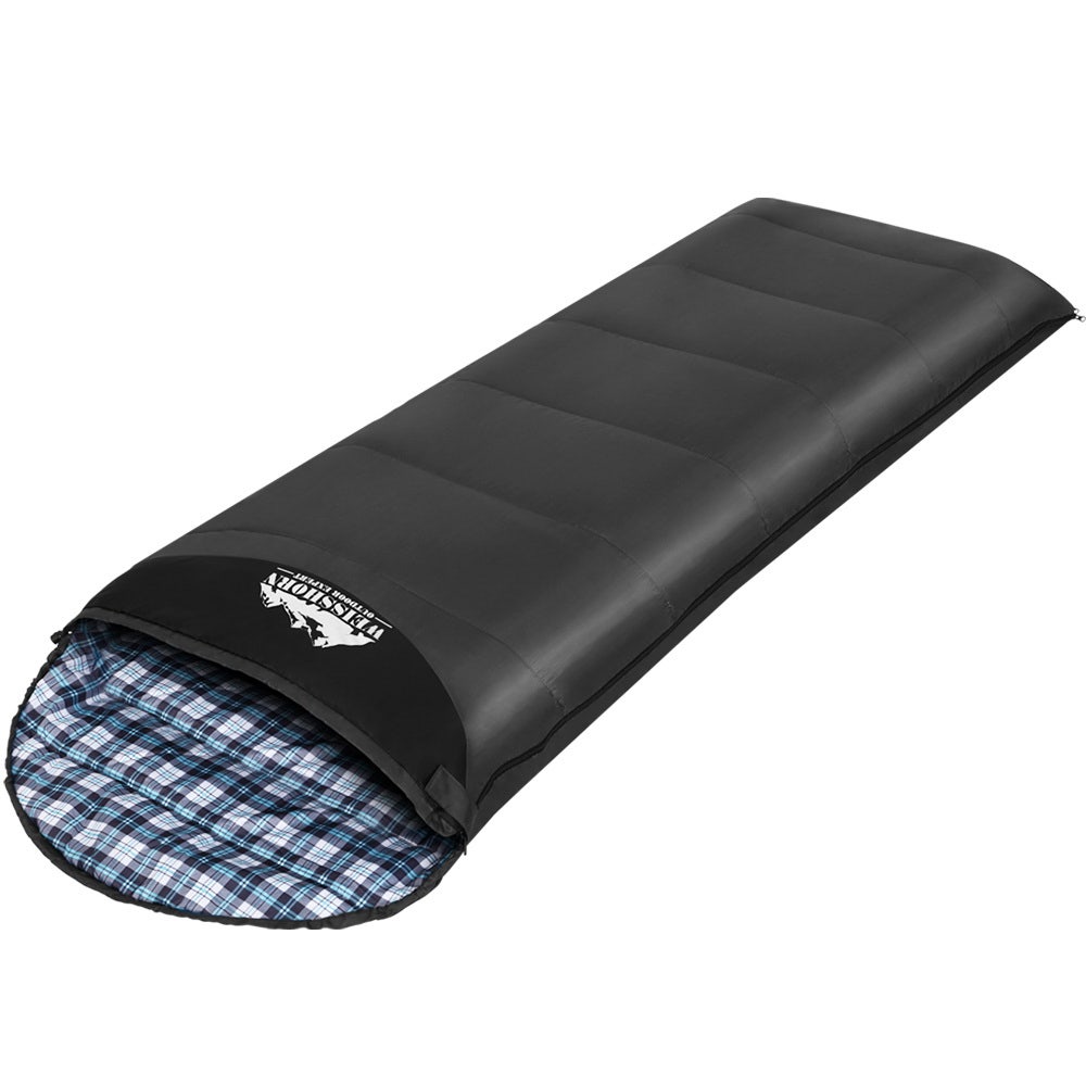 Weisshorn Sleeping Bag Single Camping Hiking Winter Thermal Grey SB-MICRO-GR