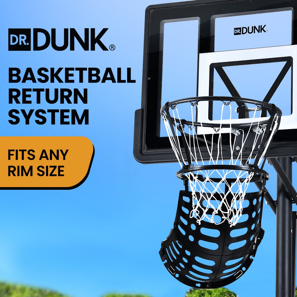 DR. DUNK Basketball Return System, with 360 Degree Universal Attachment