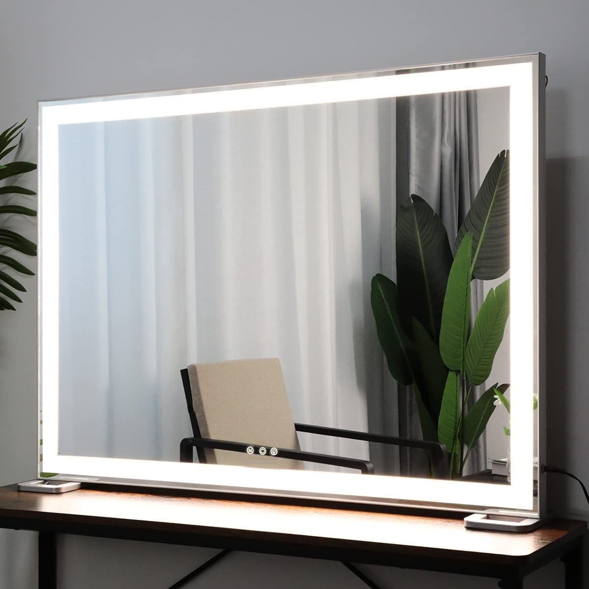 Carla Home Vikus 92 x 68cm 3-Mode Lighting & Smart Touch Control Large Hollywood Makeup Mirror