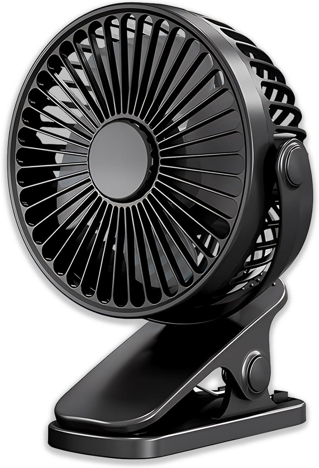 Carla Home Genux 3-Speed Battery Operated Rechargeable Portable Clip Fan - Black