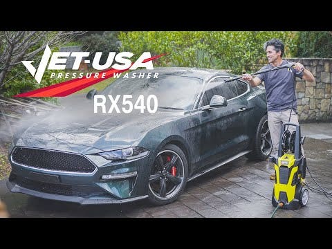 JET-USA RX540 Electric High Pressure Washer, 2800PSI 2 Nozzles, Brush Head, Deck Cleaner, Detergent Bottle, 10M Hose