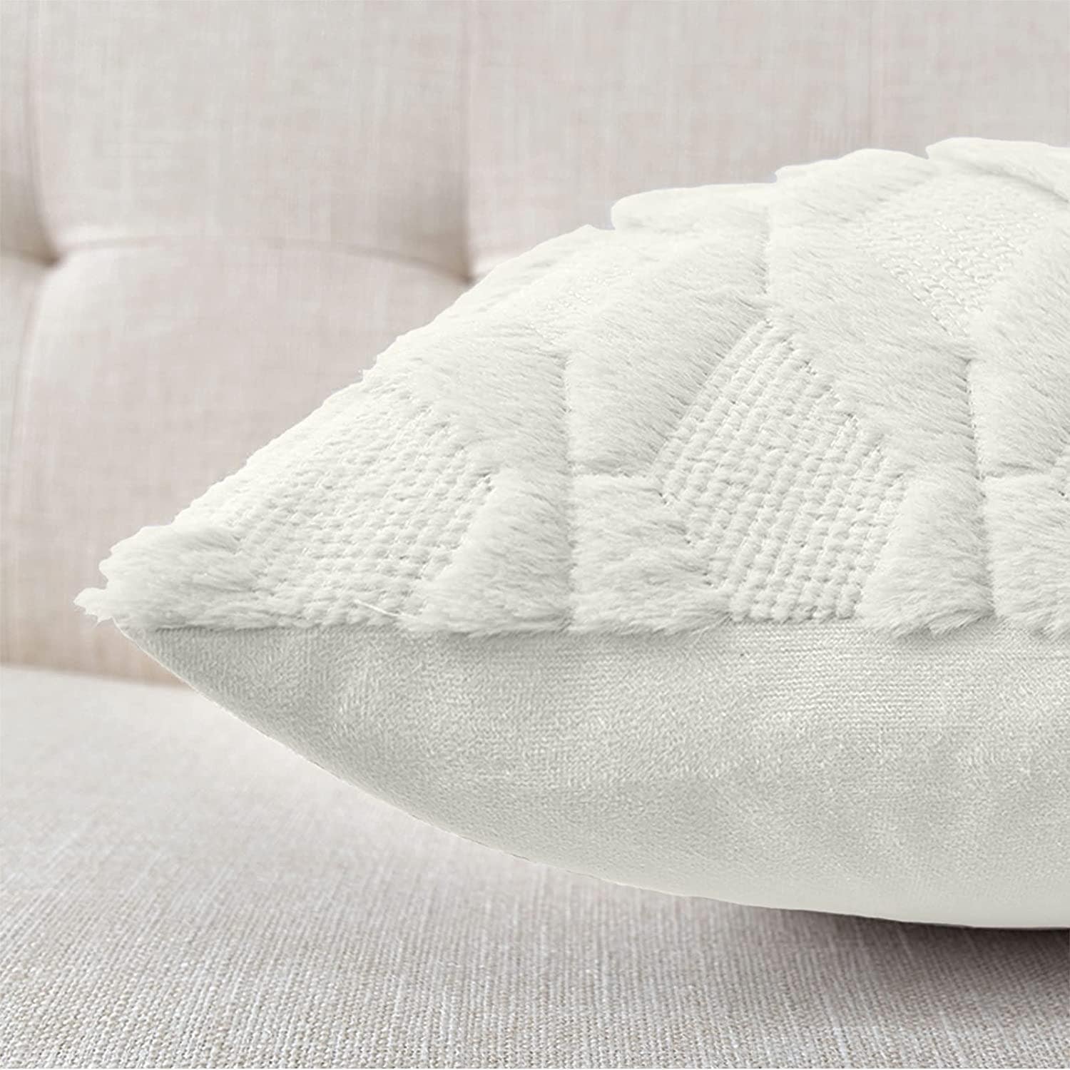 Carla Home Vikus 2Pk 45 x 45cm Decorative Boho Throw Pillow Cover - White