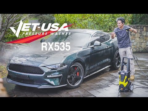 JET-USA RX535 Electric High Pressure Washer, 2600PSI 2 Nozzles, Brush Head, Deck Cleaner, Detergent Bottle