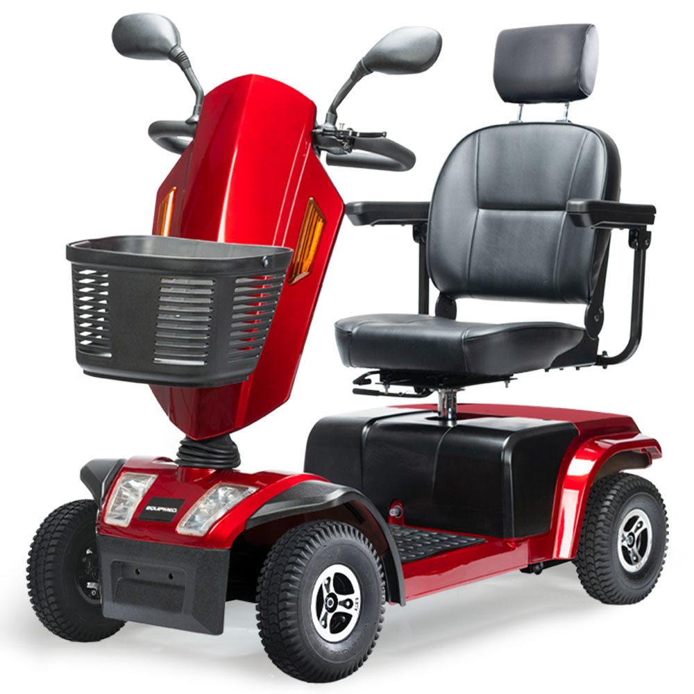 EQUIPMED VentureCruise Extra Large-sized Electric Mobility Scooter for Elderly - Red