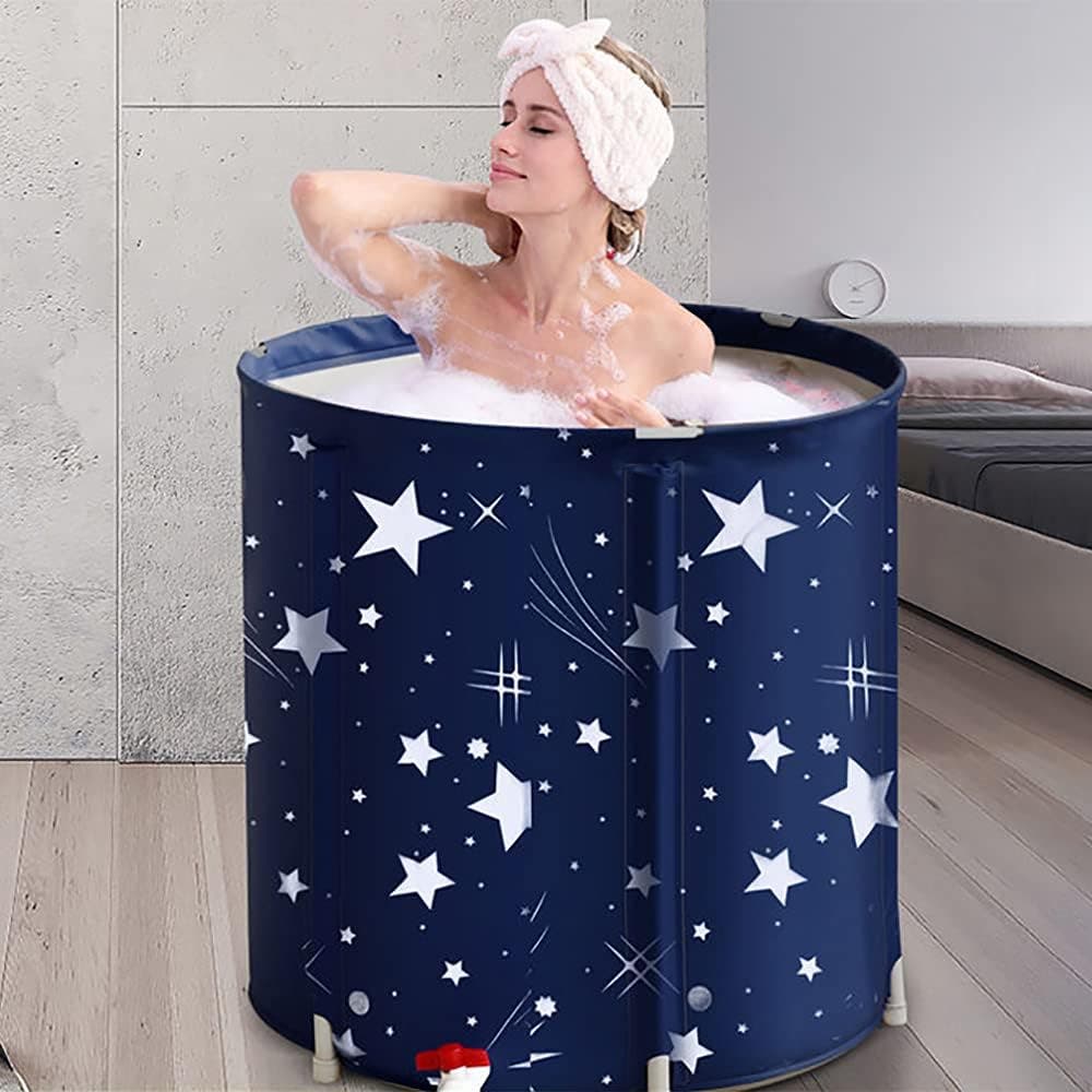 Carla Home Vikus Hot & Cold Thermal Foam Star Design Foldable Japanese Soaking Tub