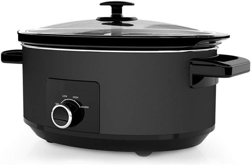 Carla Home Vikus 7L 3 Heat Settings Ceramic Bowl Slow Cooker - Matte Black