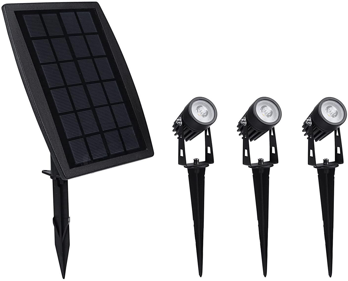 Carla Home Vikus 3Pk LED Waterproof Solar Powered Warm White Garden Spotlight