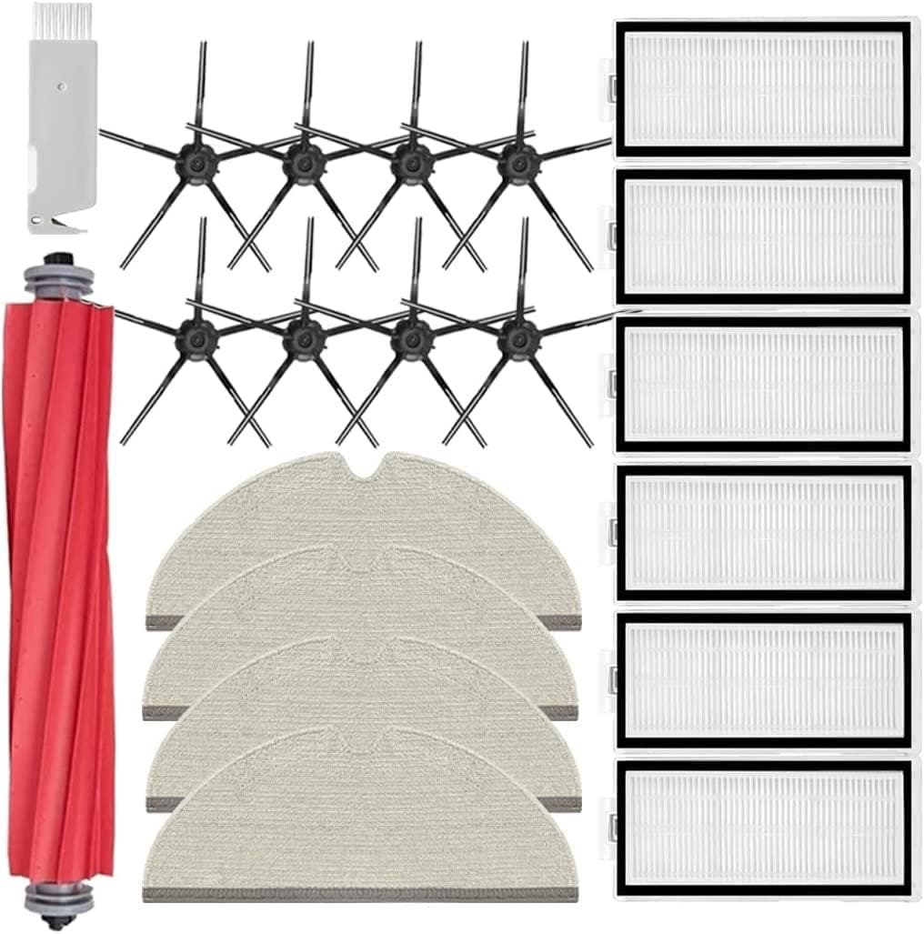 Carla Home Vikus Roborock Q7 Q7+ Q7 Max+ Mop Pad, Brush & Filter Replacement Parts Set