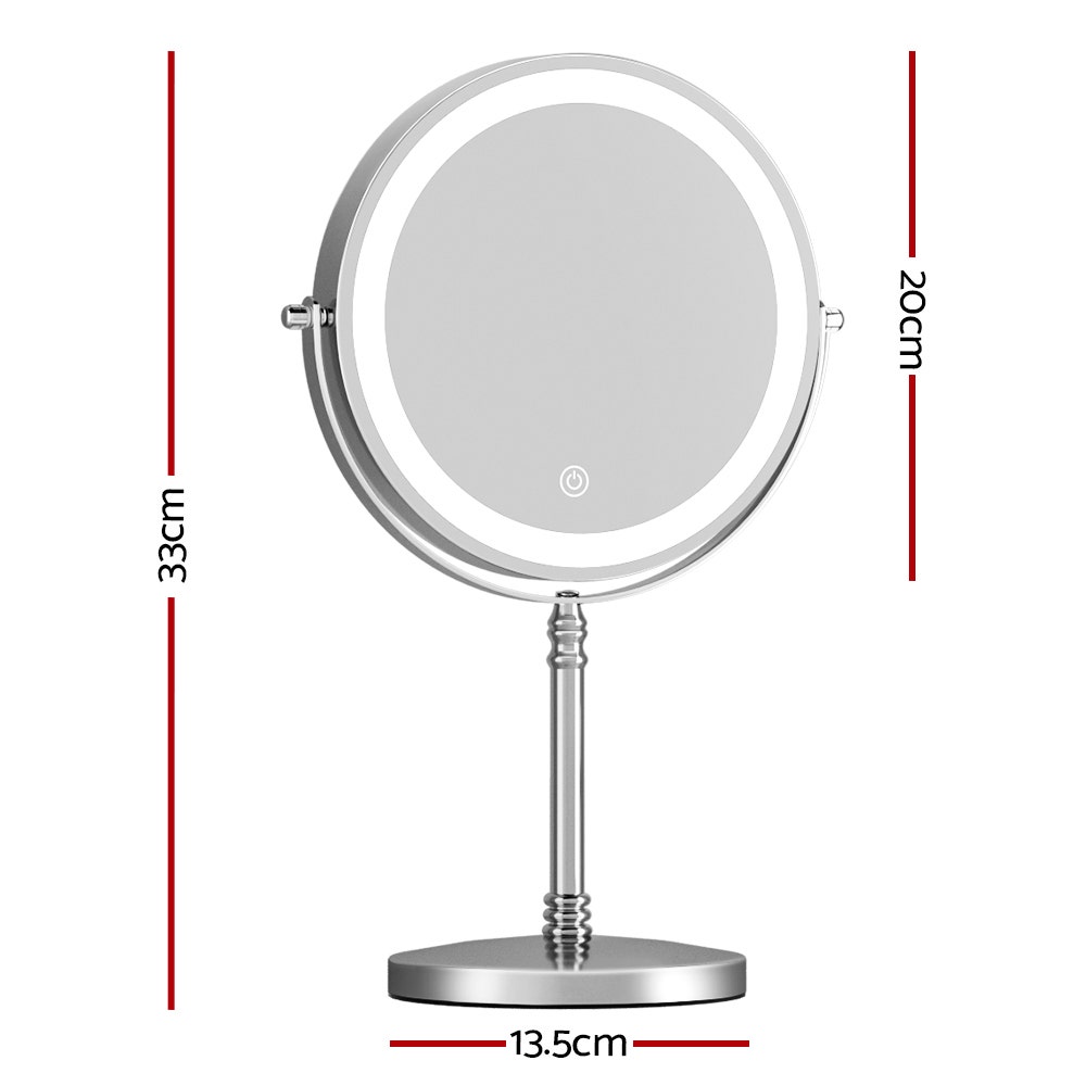 Embellir Makeup Mirror LED Light Cosmetic Round 360 Degree Rotation 10X Magnifying