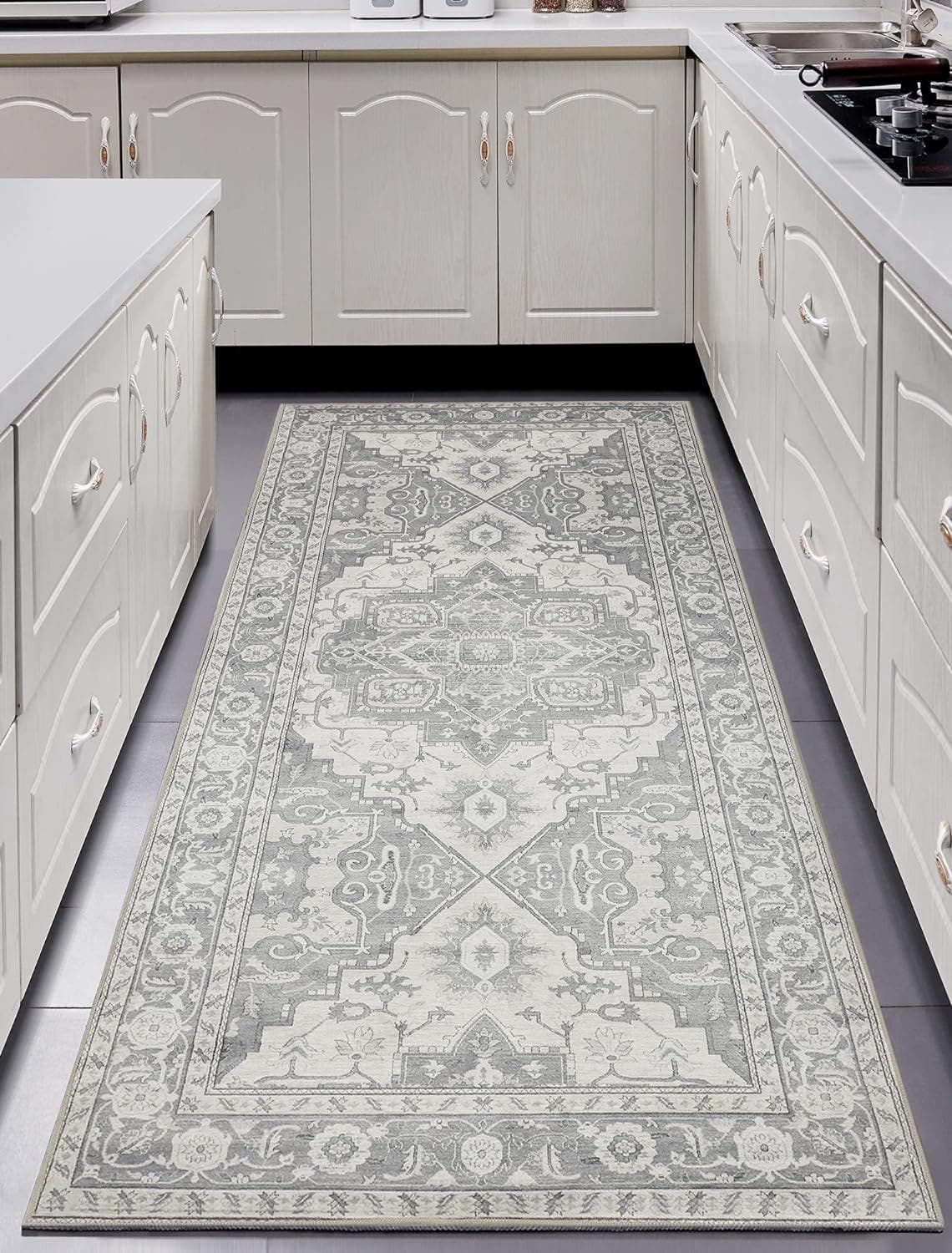 Carla Home Vikus 80 x 180cm Washable Non-Slip Extra Long & Wide Runner Rug