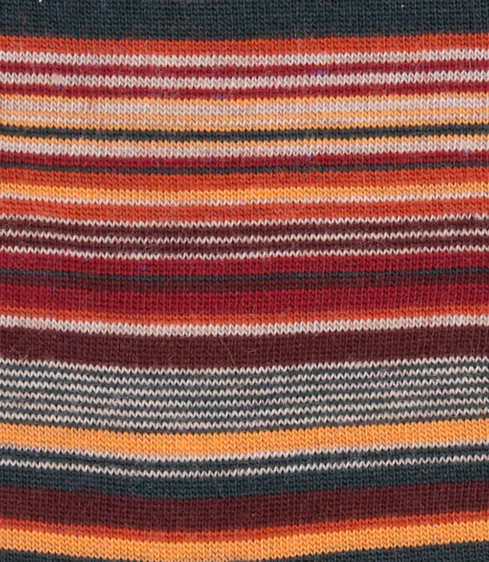 Loake Wine Narrow Stripe Socks