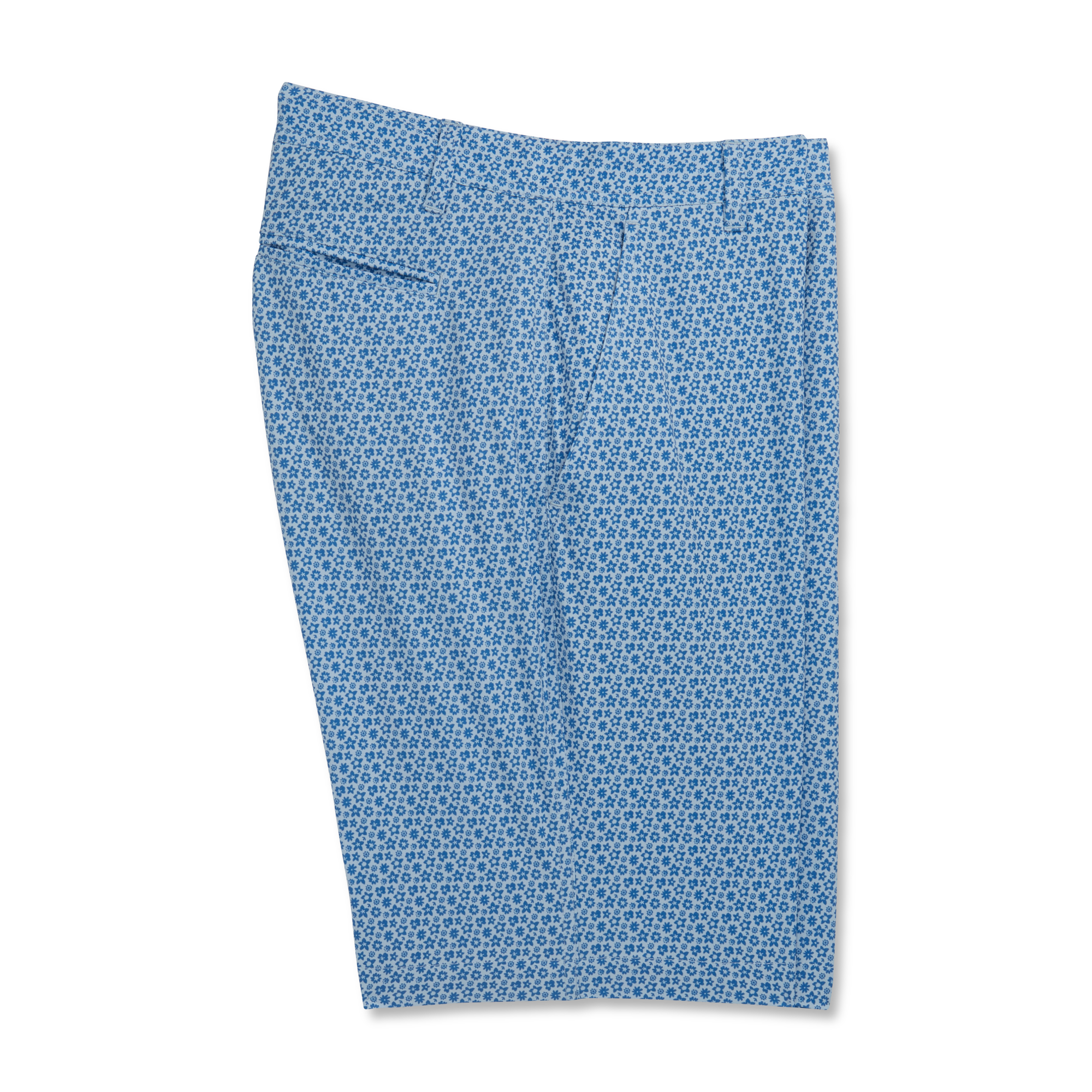 Micro-Floral Print Lightweight Woven Short 9" Inseam-Previous Season Style