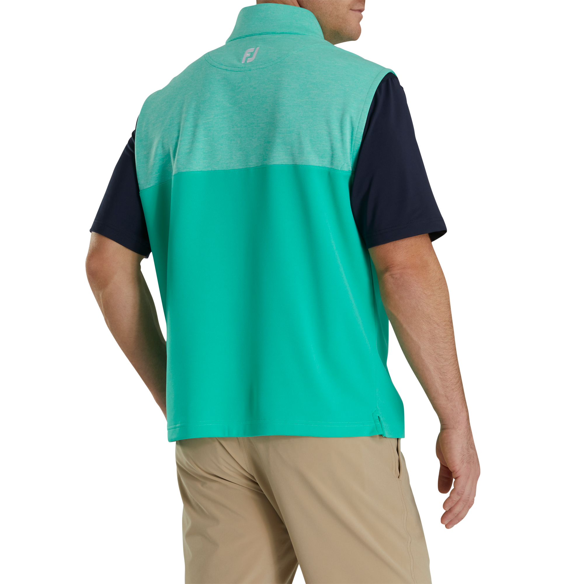 Heather Yoke Half-Zip Vest - FJ Tour Logo-Previous Season Style
