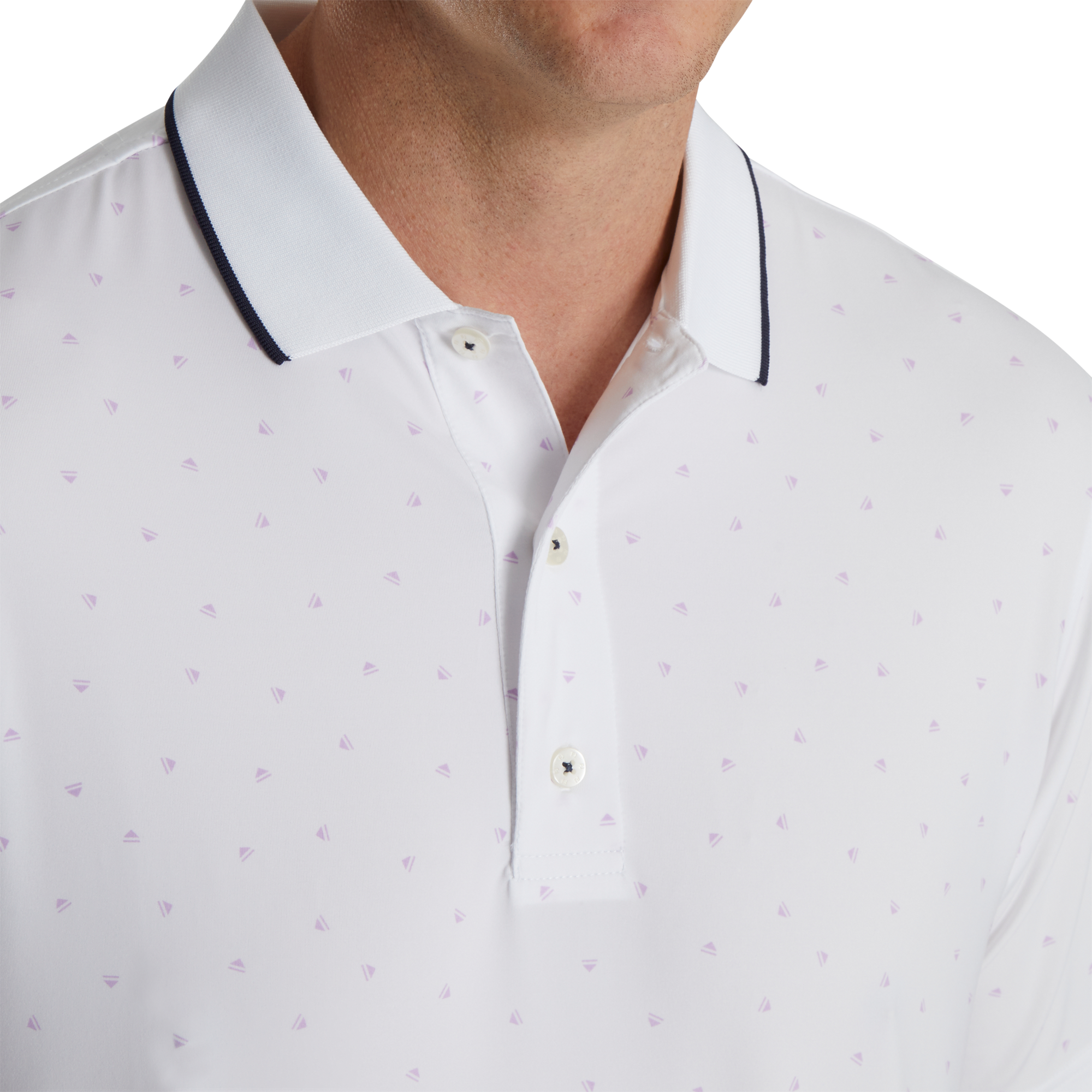 Push Play Print Lisle Knit Collar-Previous Season Style