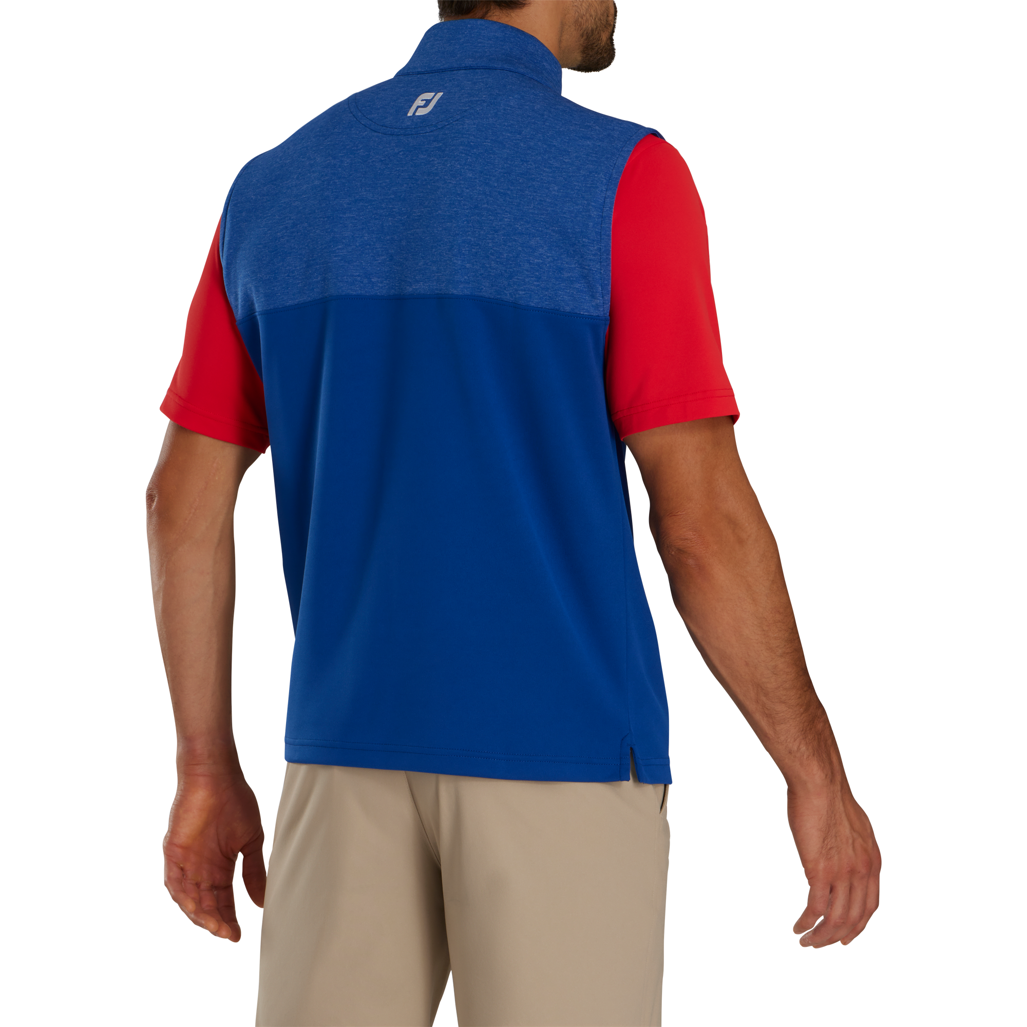 Heather Yoke Half-Zip Vest