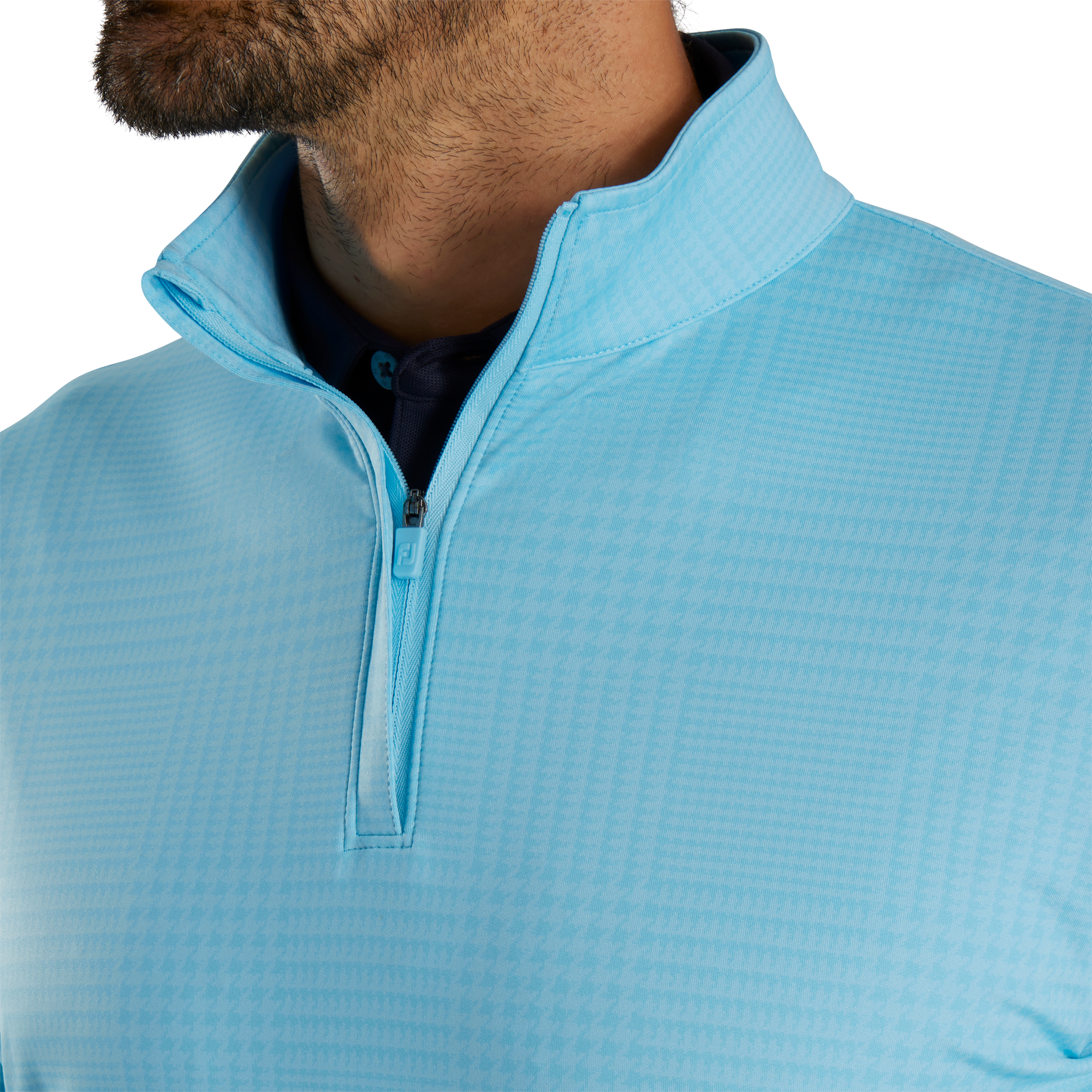 Glen Plaid Printed Jersey Mid-Layer