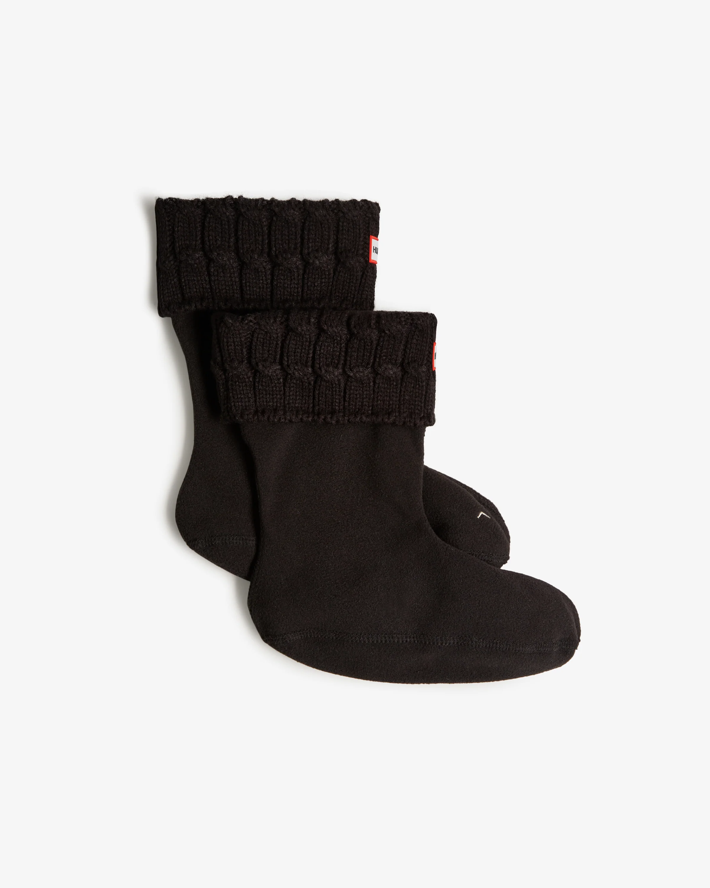 Recycled 6 Stitch Cable Cuff Short Boot Socks