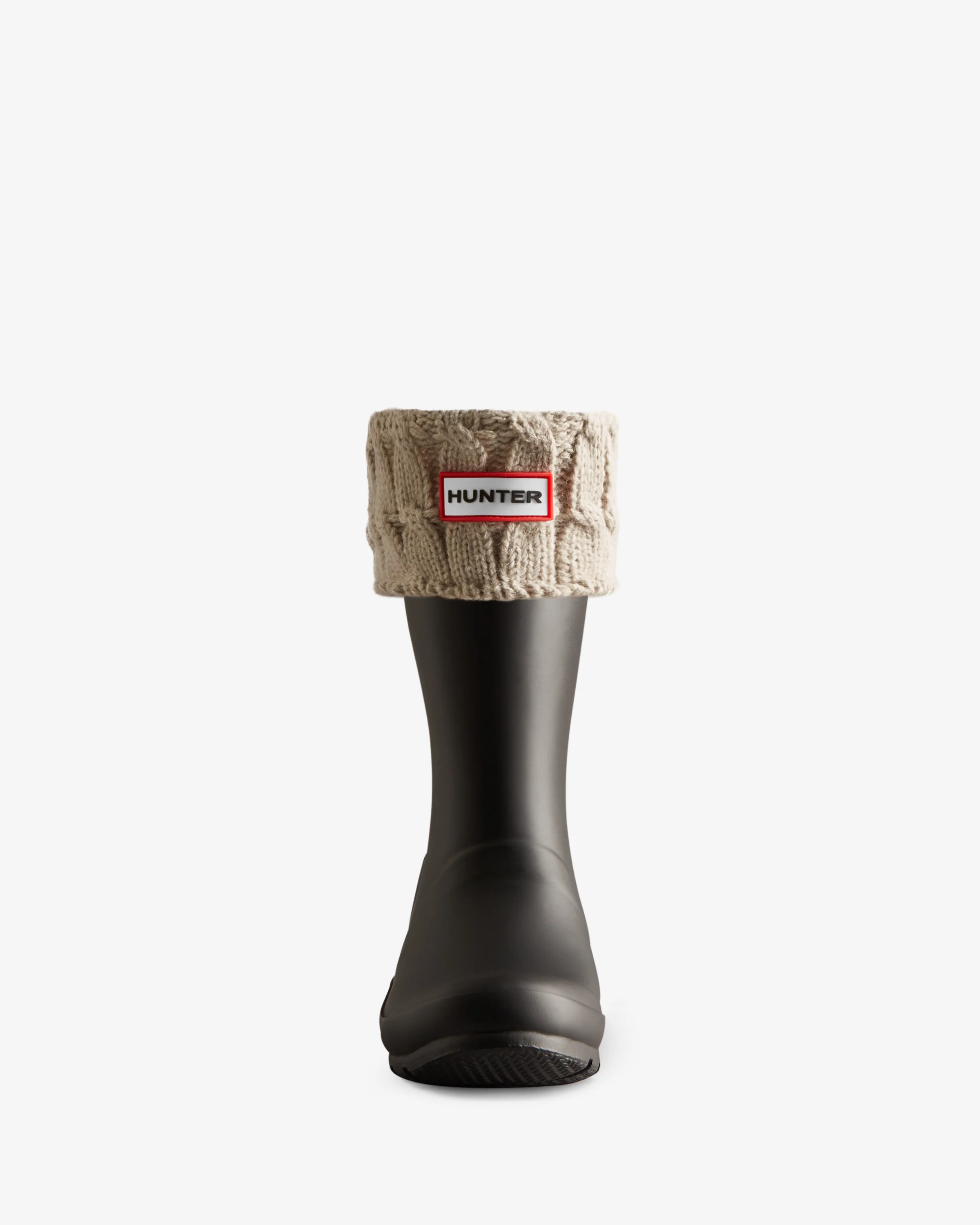 Recycled 6 Stitch Cable Cuff Short Boot Socks