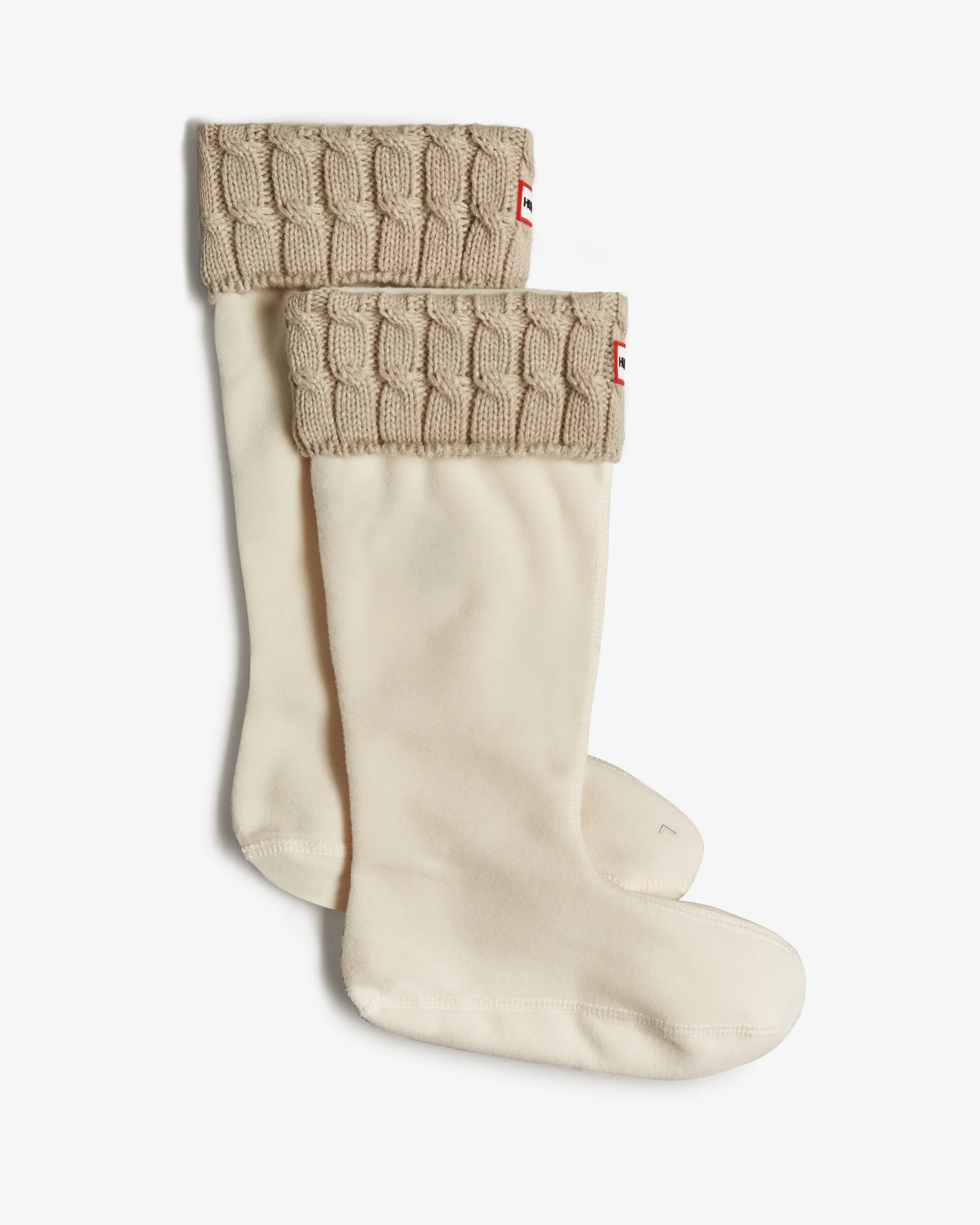 Recycled 6 Stitch Cable Cuff Tall Boot Socks