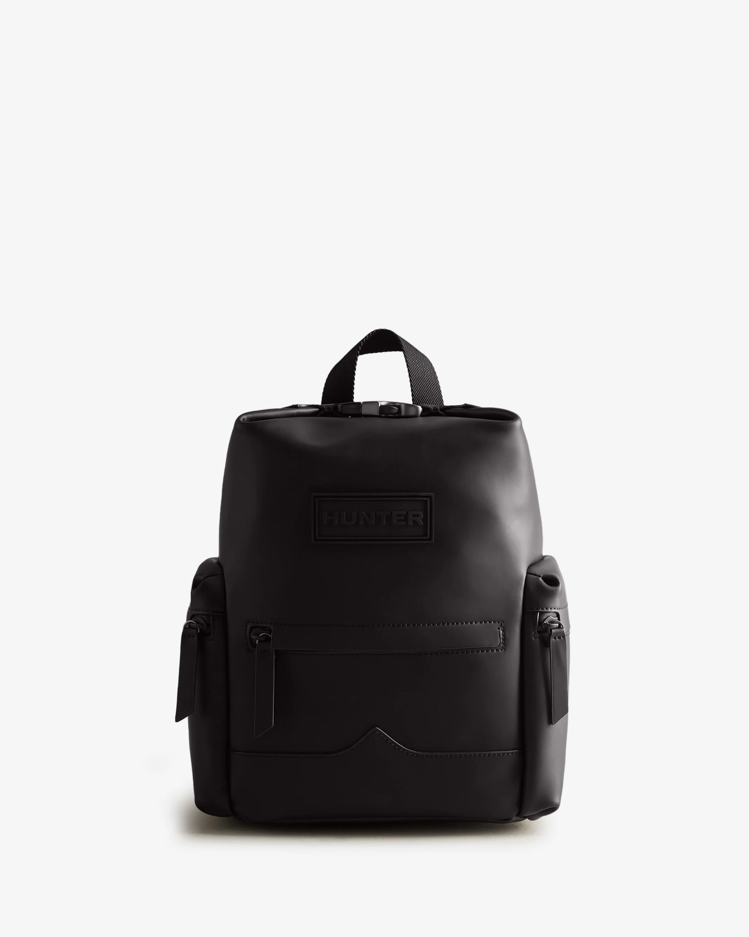 Rubberised Leather Mini Topclip Backpack