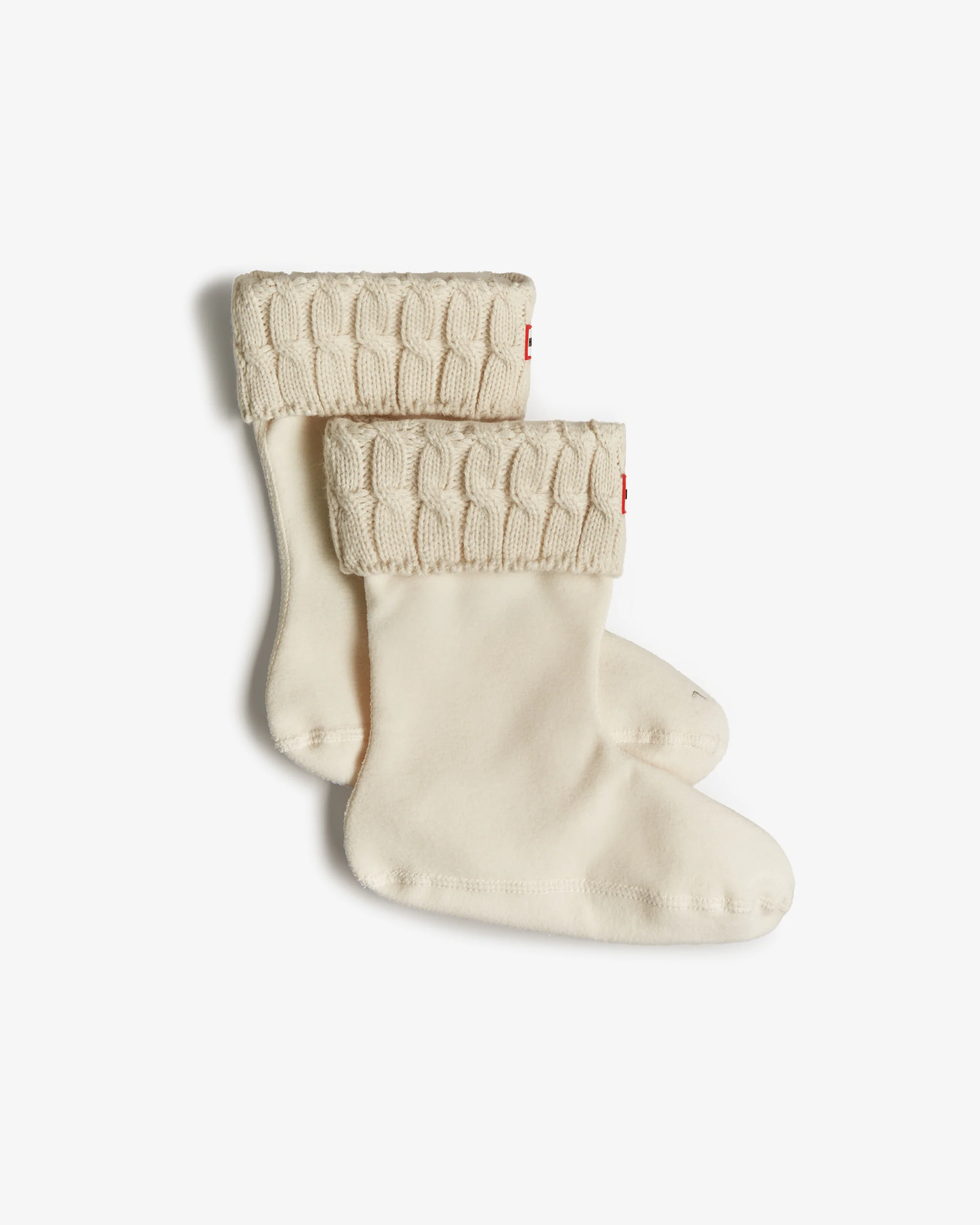 Recycled 6 Stitch Cable Cuff Short Boot Socks