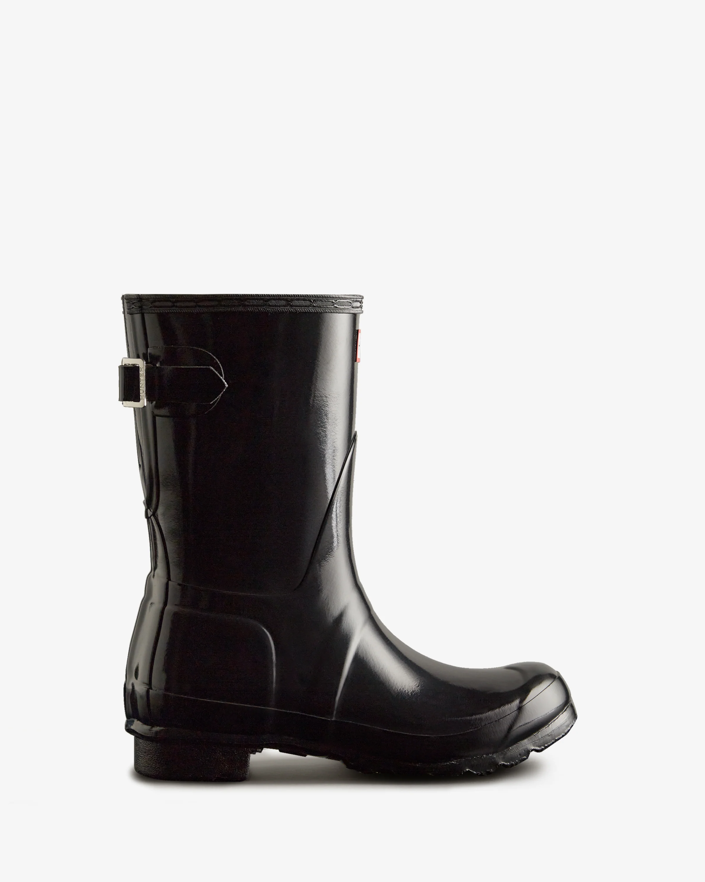 Women's Short Back Adjustable Gloss Wellington Boots