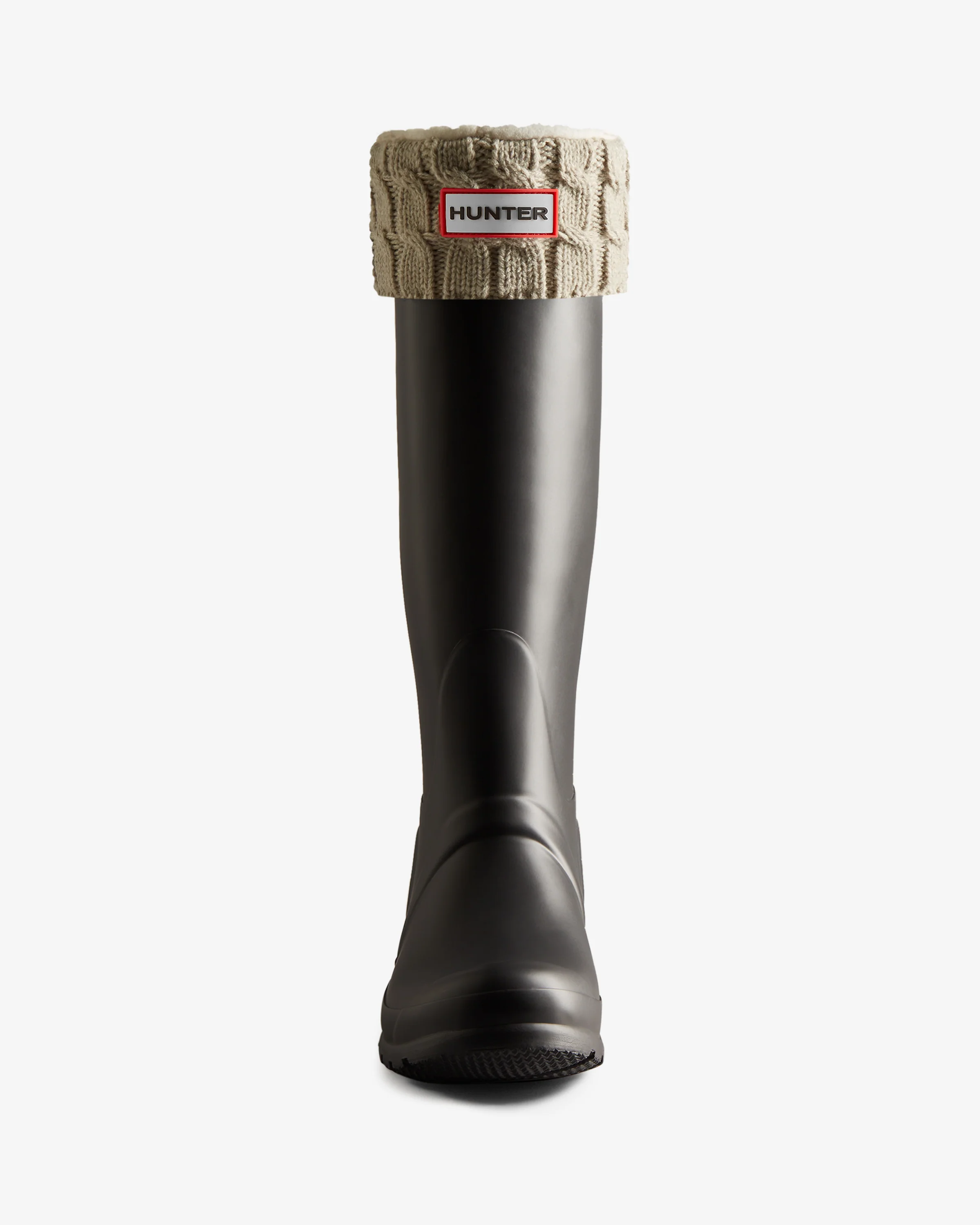 Recycled 6 Stitch Cable Cuff Tall Boot Socks