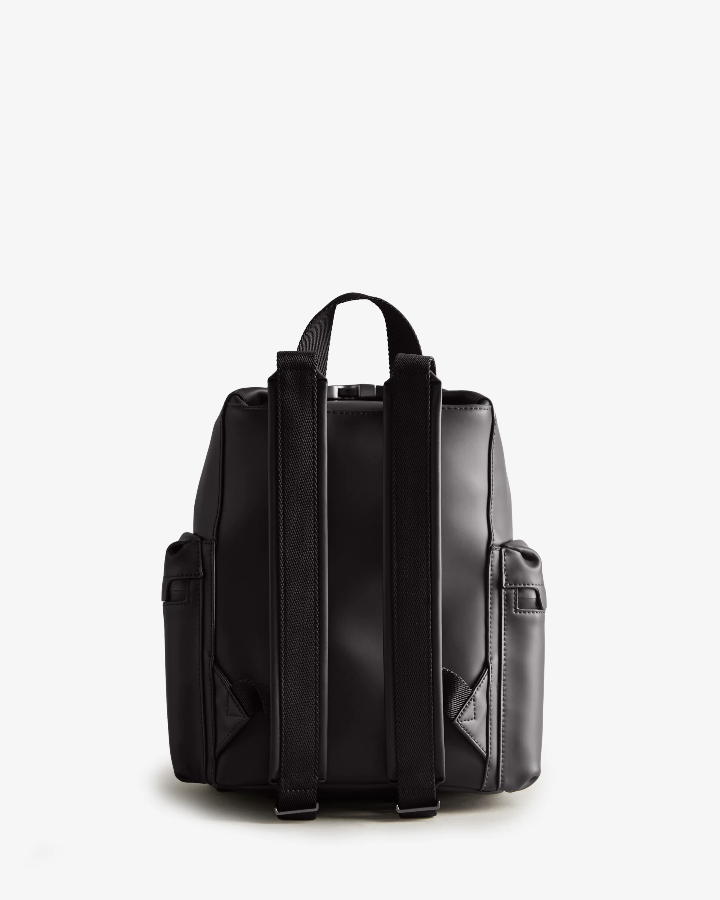Rubberised Leather Mini Topclip Backpack