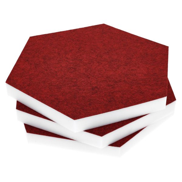 t.akustik Hexagon Melamine Bordeaux 25