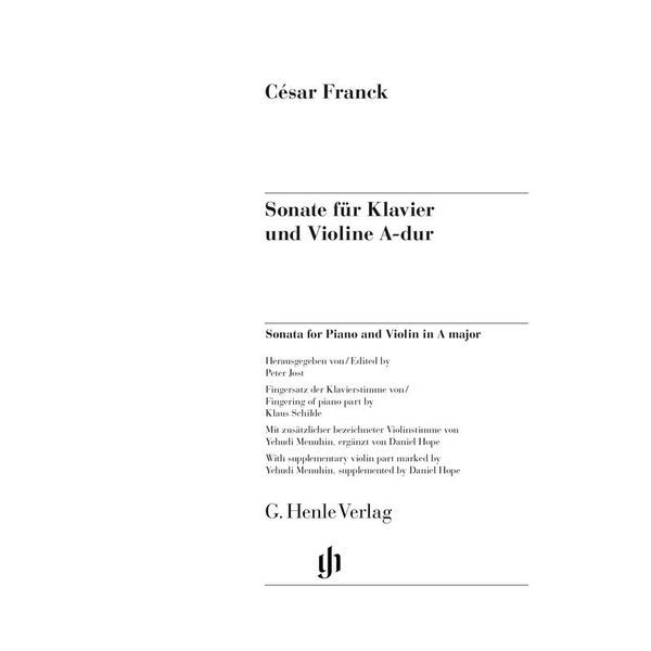 Henle Verlag Franck Violinsonate A-Dur