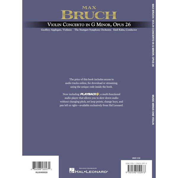 Music Minus One Bruch Violin Concerto No.1
