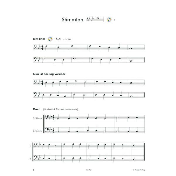 Horst Rapp Verlag Posaune lernen mit Spa 1