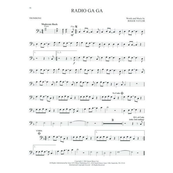Hal Leonard Queen Trombone Play-Along