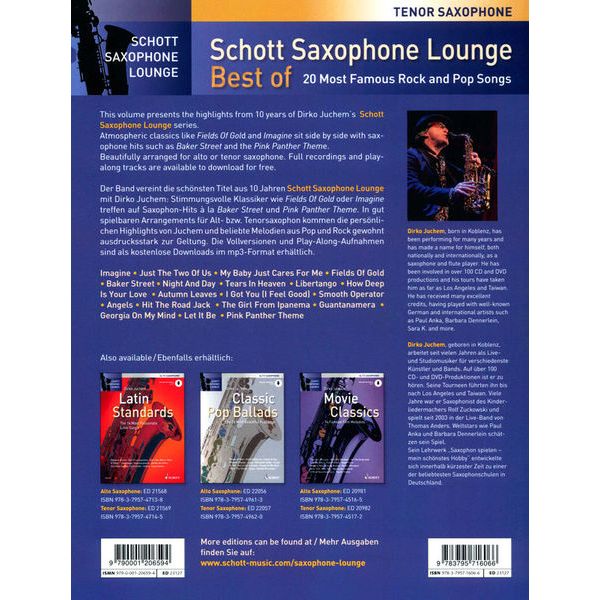 Schott Saxophone Lounge Best Of T-Sax