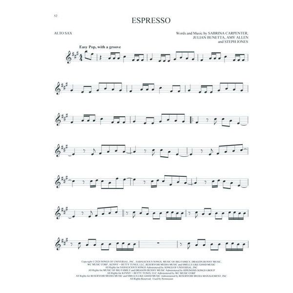 Hal Leonard 101 Top Hits for Alto Sax