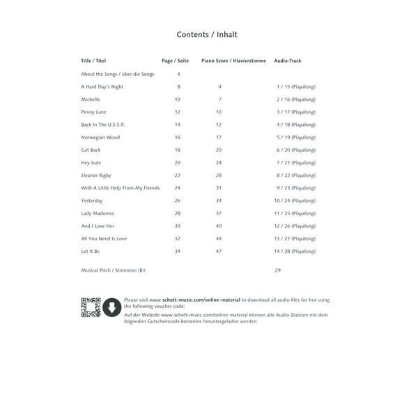 Schott Beatles Classics A-Sax