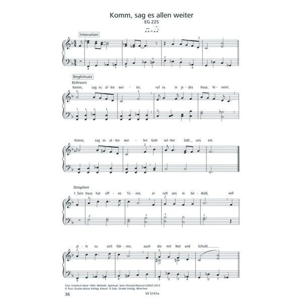 Strube Verlag Klavierbuch Gottesdienst 1