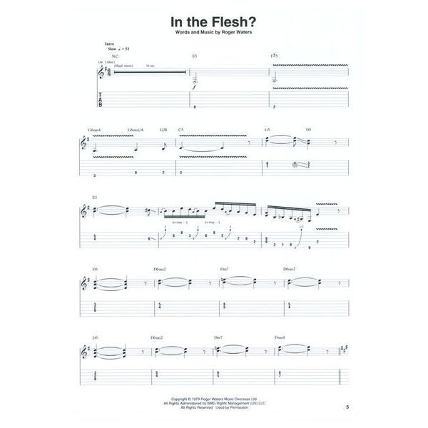 Hal Leonard Pink Floyd: The Wall Guitar